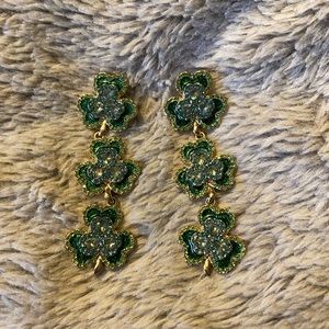 Baublebar shamrock dangle earrings